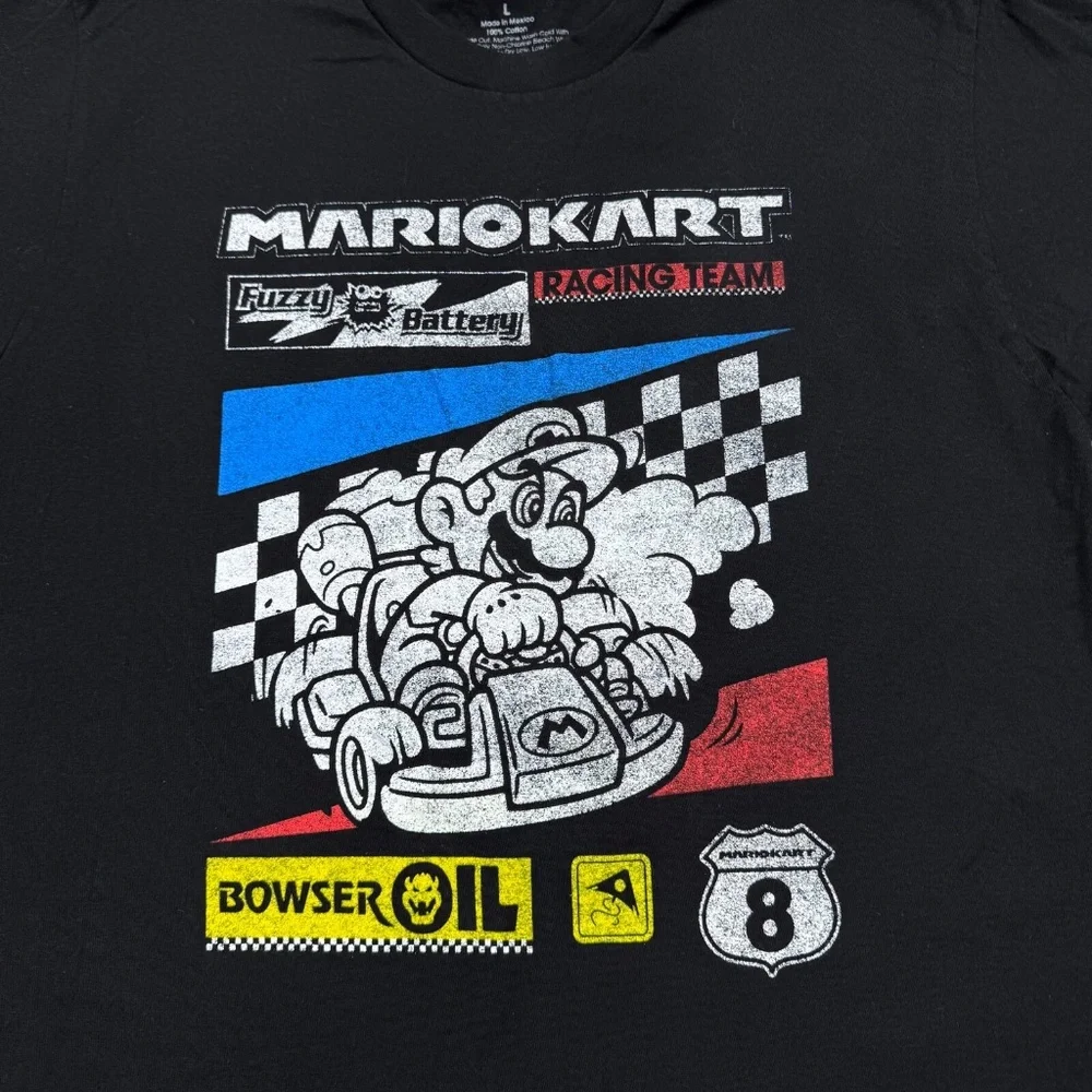 Mario Kart Graphic T Shirt Men's Size L Black Short Sleeve Crew Neck Nintendo - Picture 4 of 7